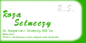 roza selmeczy business card